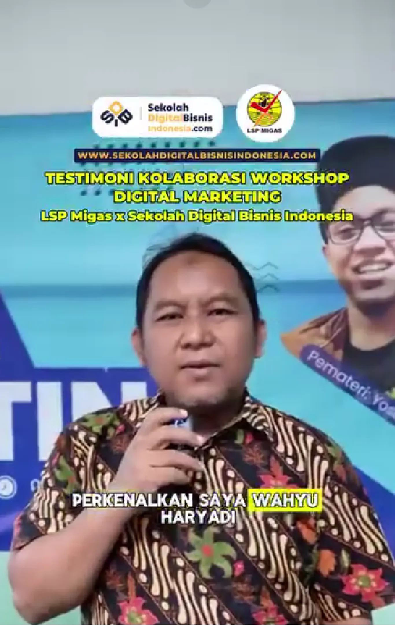 Testimoni Wahyu Haryadi